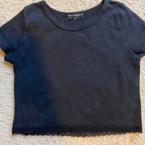 Brandy Melville Lace Bottom crop top